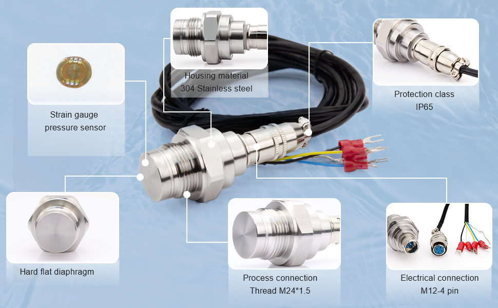 Hard Flat Diaphragm Sanitary Pressure Transmitter (5)