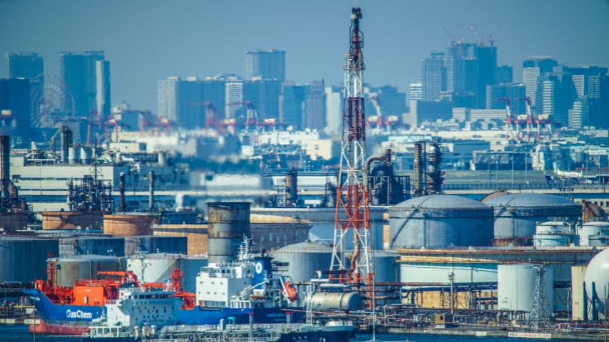 Building of Keihin Industrial Zone and Tokyo