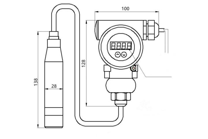 liquid level transmitter size